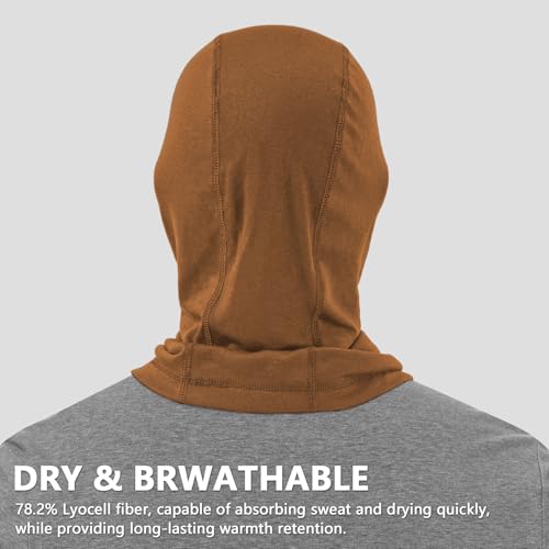 Summer Cooling Balaclava UPF 50+ Full Face Cover Lightweight for Men Women - color: Orange