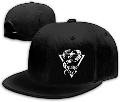 Horror Skull Hat Snapback Hat for Men Women Black Adjustable Classic Adult Baseball Cap Flat Bill Hip Hop Cap - color: Snakes