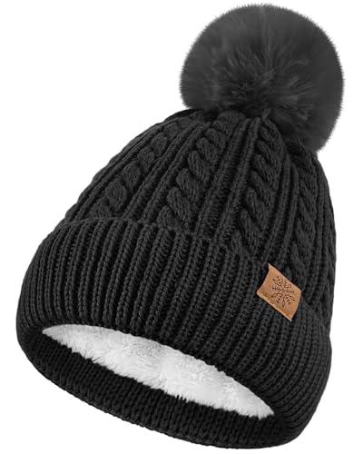 Toddle Winter Hat - Knit Toddle Beanie Kids Beanie Kids Winter Hat Girls - color: Black