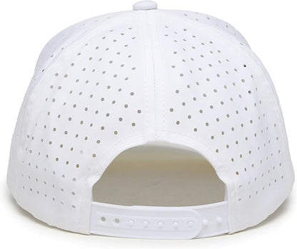 Funky Junque Mens High Crown Golf Hat, Performance Golf Cap - color: Pickleball Social Club - White
