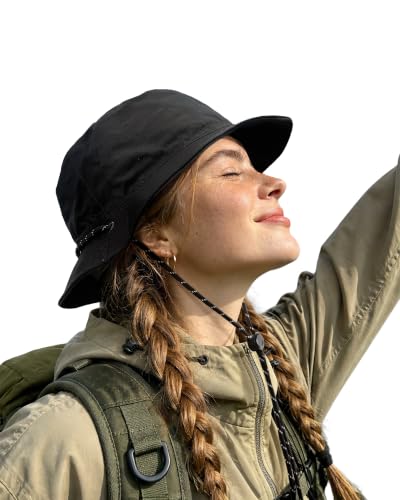 Clakllie Reversible Packable Boonie Fishing Hat UV Protection Sun Beach Hat - color: Bk2601-lightgrayblack