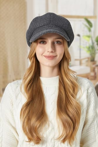 Sumolux Women Beret Newsboy Hat French Cap Classic Winter - color: Gray