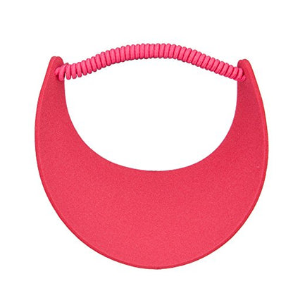 Fabric Foam Sun String Visor - color: Cherry Red