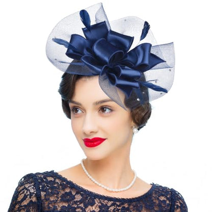 2026 Bucket Hats for Women Ladies Girls, Autumn Winter Fascinator Hat for Derby Kentucky Church Bridal UV Protection - color: T-s10-4455-db