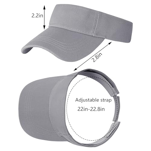 Marrywindix 1 Piece of Sport Wear Athletic Visor Sun Sports Visor Hat Visor Adjustable Cap for Women and Men - color: Grey