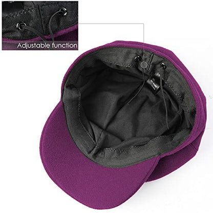 Sumolux Women Beret Newsboy Hat French Cap Classic Winter - color: Purple