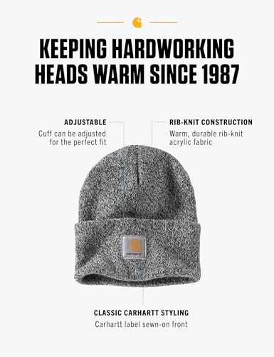 Carhartt Men's Iconic A18 Watch Cap Beanie - color: Black/White