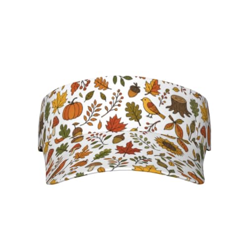 Visors for Women Men, Adjustable Sports Sun Visor Hats Outdoor Tennis Golf Running - color: Autumn Harvest