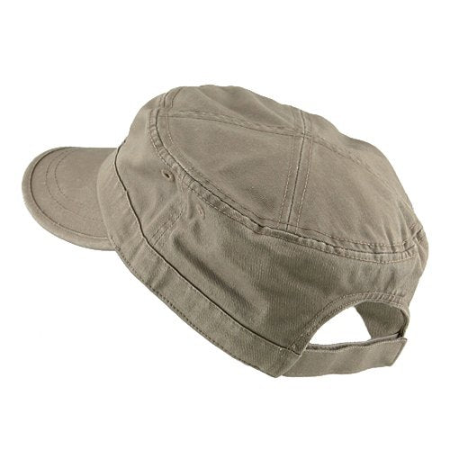 e4Hats.com Enzyme Regular Solid Army Caps - color: Beige