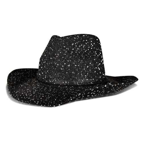 Lucky Brand Women's Straw Cowboy Hat | Rope Design | Western | Style | Fashion | Sun Protection | Breathable - color: Metallic Straw - Black