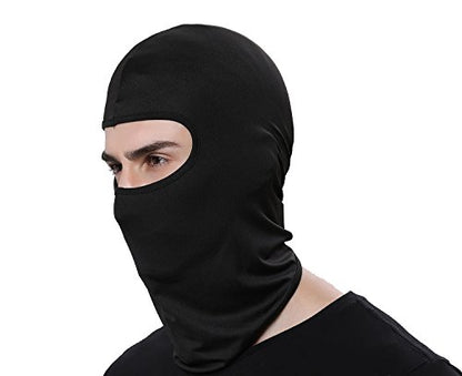 Pack of 3 Ski Mask Bandana Face Hat for Outdoor Airsoft Motorcycle Hood Helmet Balaclavas Headwear - color: Black