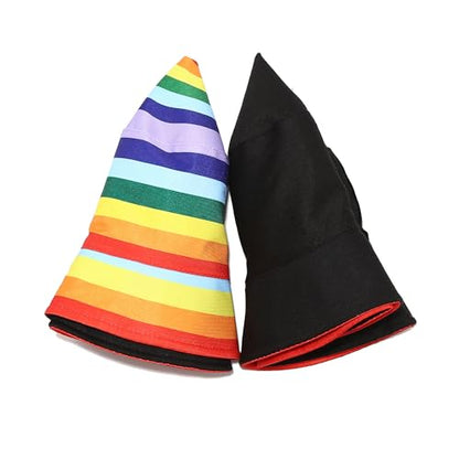 Unisex Print Double-Side-Wear Reversible Bucket Hat - color: Rainbows