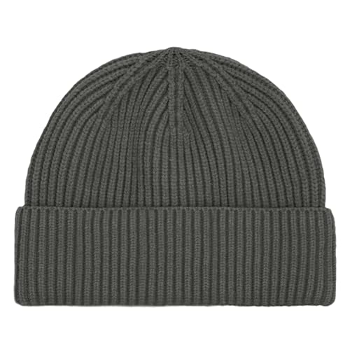 DALIX Knit Watch Cap Beanie Men Women Winter Cuffed Fisherman Hat Cold Weather Stretch Fit Soft Acrylic - color: Asphalt Gray