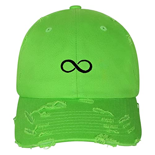 JPAK Infiniti Vintage Dad Hat Frayed Embroidered Cap Symbol Loop - color: Lime