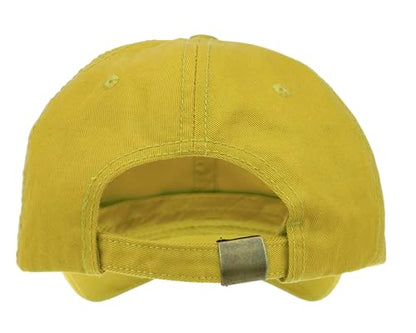 Gelante Cotton Twill Washed Unstructure Baseball Cap - Adjustable Blank Hat for Men Women - Wholesale Bulk Lot of 6 Pack - color: Solid Yellow