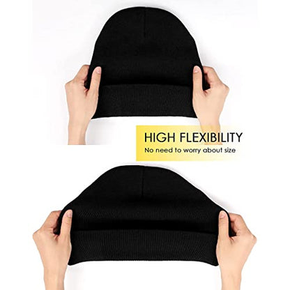 LCZTN 4 Pack Winter Ski Beanie Hat for Men＆Women,Warm Fisherman Cuffed Knit Cap Unisex