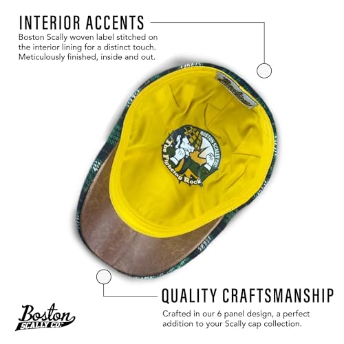 The Original Boston Scally Cap - The Fighting Rock Mens Flat Hat - Six Panel Newsboy Cap for Men - size: X-Small