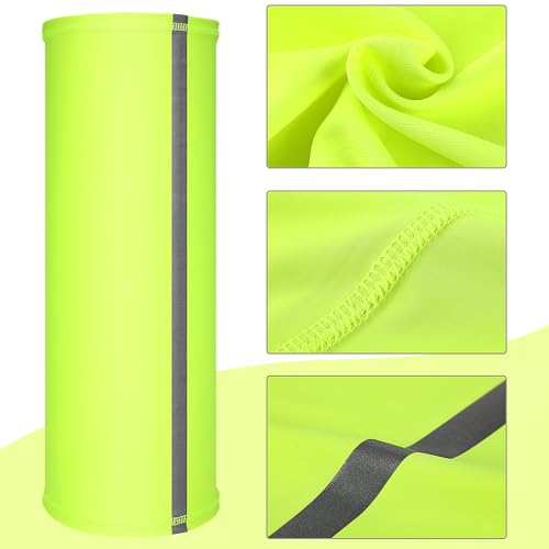 SATINIOR 4 Pcs Neck Gaiter Face Mask for Men, High Vis - color: Bright Colors