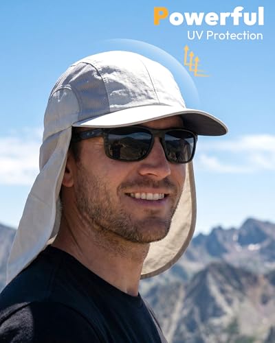Mens Sun Hat with Breathable Mesh Sun Hats for Men Fishing Hat - color: Light Grey