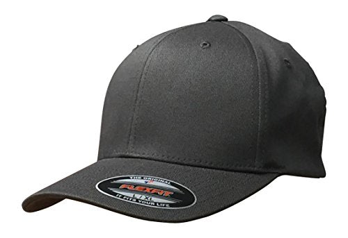 Flexfit/Yupoong Men's Cotton Twill Fitted Cap - color: Dark Grey, size: Large-X-Large