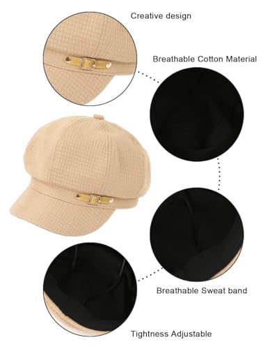 Women Beret Newsboy Hats Classic Autumn Spring Winter Cap - color: Khaki-2