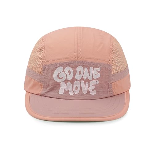 Clakllie Quick Dry 5 Panel Running Hat Breathable Mesh Hat Two-Tone Short Brim Hats Lightweight Baseball Cap Summer Sport Cap - color: Cdus-bssd2504-peach