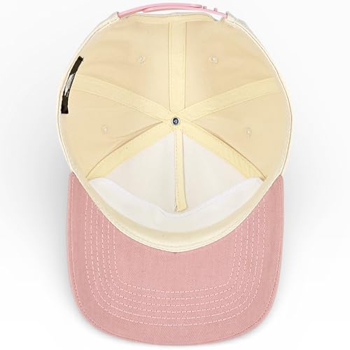 E BY ELIDAN Two Tone A-Frame Trucker Hat, 5-Panel Blank Baseball Snapback - color: Stone Mauve