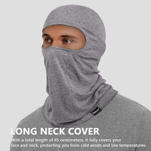 Summer Cooling Balaclava UPF 50+ Full Face Cover Lightweight for Men Women - color: Grey