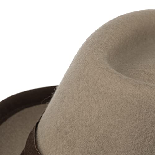 Lierys Diamond Crown Pork Pie Hat Women/Men | - color: Beige, size: 7 1/4-7 3/8