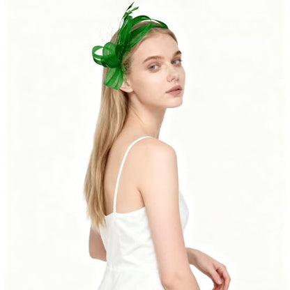 Fascinators Hats for Women, Fascinator Headband Tea Party Hat - color: Green