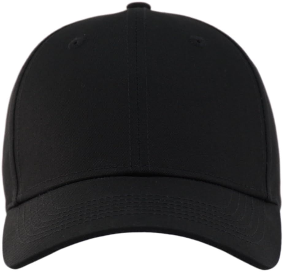 TSSGBL Classic Plain Baseball Cap, Small/M-L/XL-3XL Big Head Fit, Unisex Adjustable Cotton Structured Golf Dad Hat - color: C-black, size: Medium-Large