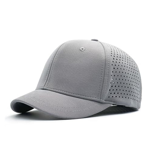 Short Brim Stretch Fitted Baseball Caps Men's Mesh Breathable Structured Cap Curved Brim Elastic Closed Back Hat K359 - color: Grey Mesh