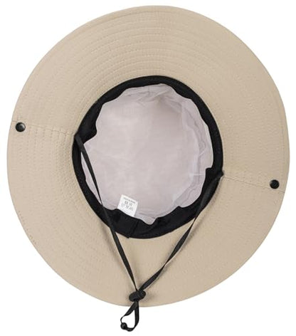 Sun Hat for Women Summer UV Protection Beach Hat with Ponytail Hole - color: Dark-beige(no Ponytail Hole)