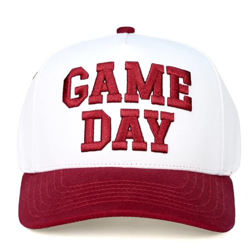 Funky Junque Trucker Snapback Hat - color: Game Day - Burgundy/White