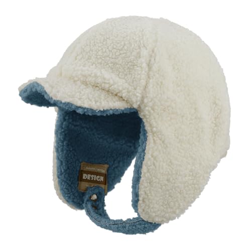 Clakllie Snow Trapper Trooper Hat with Ear Flap for Skiing Women's Ushanka Warm Winter Hat - color: Cdus-pl07-blue
