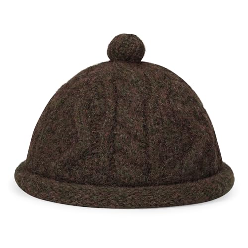 Croogo Brimless Hats Winter Watch Cap No Visor Knit Beanie Sailor Fisherman Docker Cap - color: Browngreen