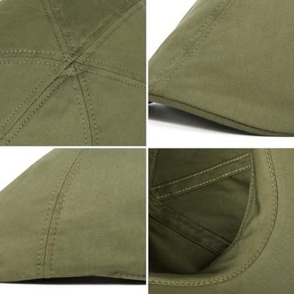 Toddler Cotton Ivy Newsboy Cap - color: Army Green, size: 2-3T