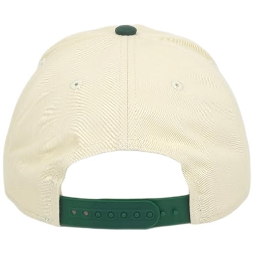 E BY ELIDAN New York Trucker Snapback Hat 3D Embroidered Baseball Cap - color: Cream Dark Green