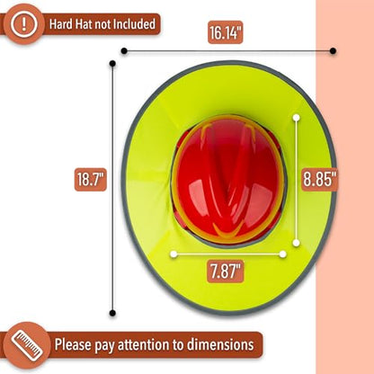 UNCO- Hard Hat Sun Shield, Full & Standard Brim Mesh Sunshade - color: Yellow, size: 1 Pack