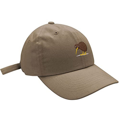 JPAK Kiwi Bird Baseball Cap Embroidered Cotton Dad Hat - Funny - color: Khaki