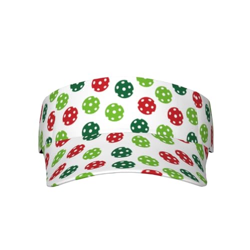 Sports Sun Visor Hats-Adjustable Visor Cap-for Women and Men-for Running, Tennis, Golf - color: Colorful Pickle Ball Pickleball Balls