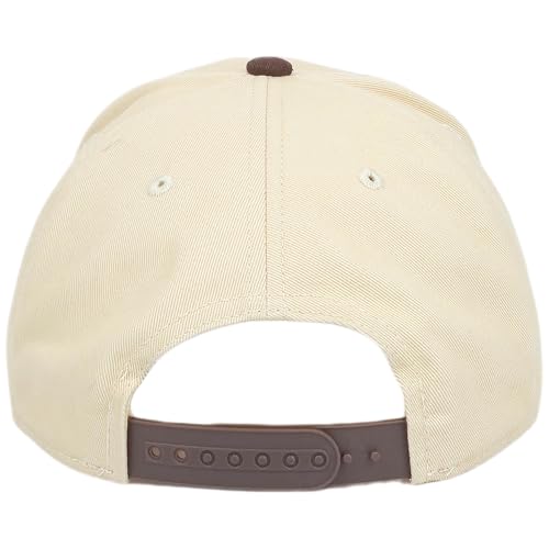 E BY ELIDAN New York Trucker Snapback Hat 3D Embroidered Baseball Cap - color: Cream Brown