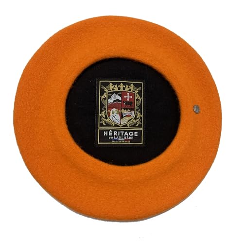 Laulhere Heritage Classiques Authentique Traditional French Wool Beret - color: Orange