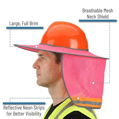 UNCO- Hard Hat Sun Shield, Pink - color: Pink, size: 1 Pack