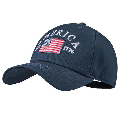 IIN American Flag Baseball Cap for Men Women Low Profile USA Army Tactical Operator Military Plain Dad Hat - color: Usa-navy