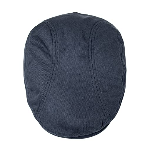 BOTVELA Men Cotton Twill Newsboy Flat Hat Fitted Cap - color: Dark Gray, size: 7 1/8