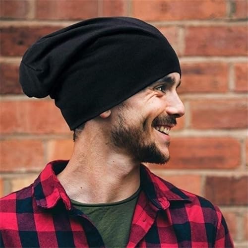 Cotton Slouchy Beanie hat Candy Color Chemo Skull Cap Men Women Beanies - color: Beige
