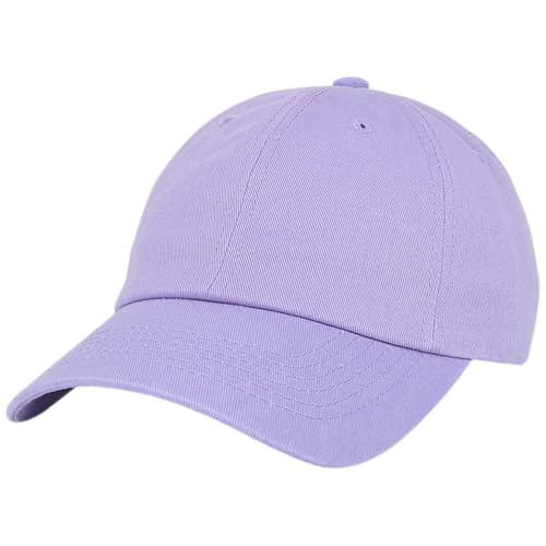 E BY ELIDAN Classic Dad Hat Cotton, Low-Profile Plain Baseball Cap, Adjustable, Breathable and Packable - color: Lavender