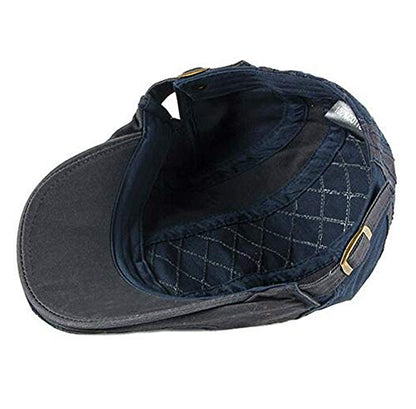 2 Pack Men's Cotton Flat Cap Ivy Gatsby Newsboy Hat - color: M