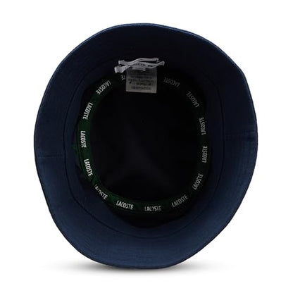 Lacoste Unisex Adult Lacoste Unisex Organic Cotton Bucket Hat - color: Navy Blue, size: X-Small-Small
